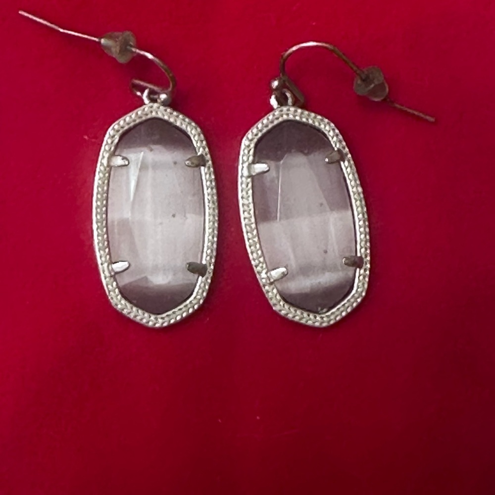 Kendra Scott Silver Oval Earrings